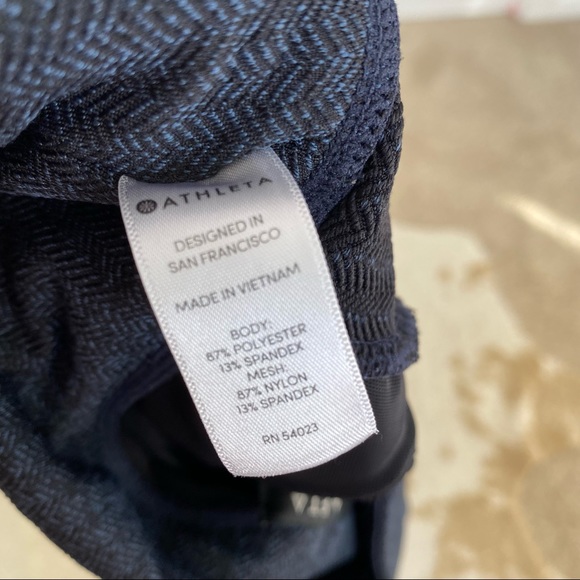 Athleta Leggings Small Herringbone Mercer Tight blue Black running women’s - Picture 13 of 14